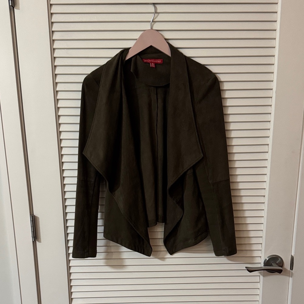 Saks Fifth Avenue Women's Dark Olive Suede Jacket